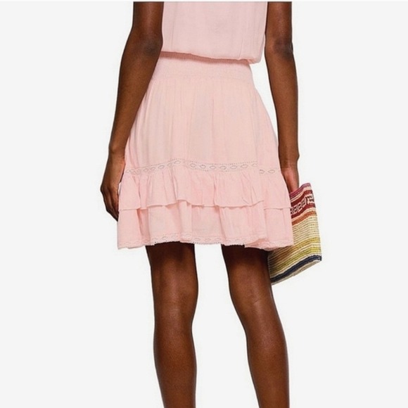 Melissa Odabash Women's Skyler Beach Dress Pink Smocked Waist Tassel Mini- S - Picture 2 of 9